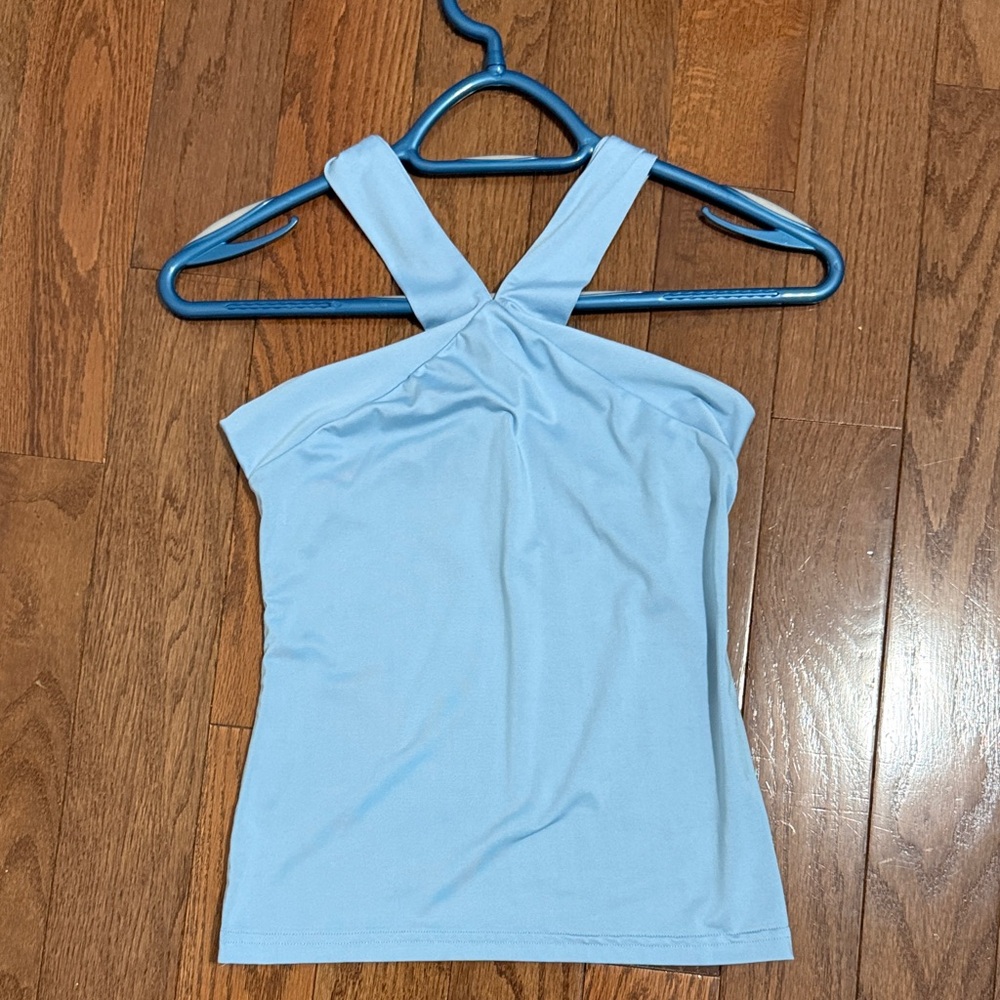Sky Blue Cross-Strap Camisole
